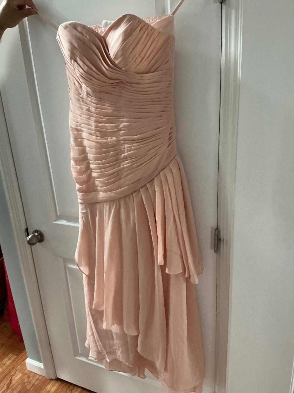 Pink Strapless Sweetheart Formal Maxi Dress Gown Size 12